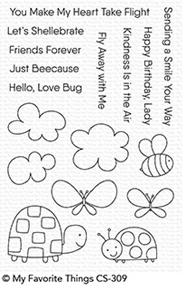 Stempel - My Favorite Things - Love Bugs - żółw, pszczółka, biedronka