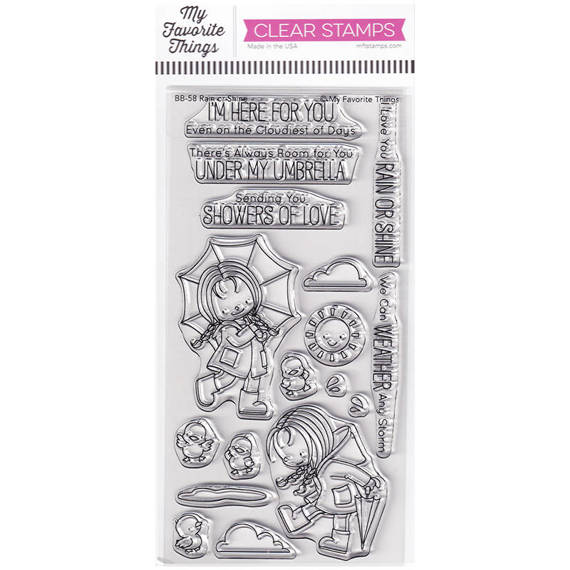 Stempel - My Favorite Things - Rain or Shine - dziewczynki z parasolkami