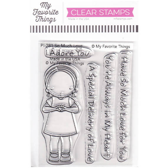 Stempel - My Favorite Things - So Much Love dziewczynka z serduszkiem