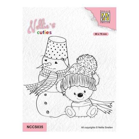 Stempel - Nellie`s - NCCS035 bałwanek i miś