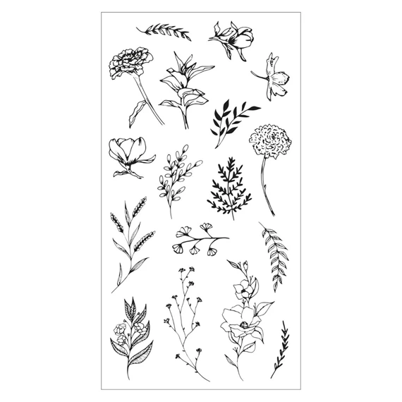 Stempel Sizzix - Garden Botanicals kwiatki listki