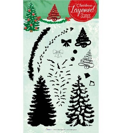 Stempel - StudioLight - Layered Christmas nr 07 - choinka