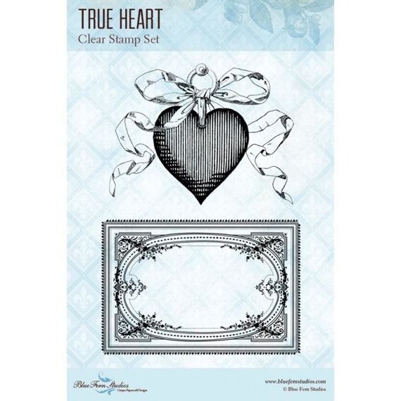 Stempel - True Heart - Blue Fern Studios - ramka serce
