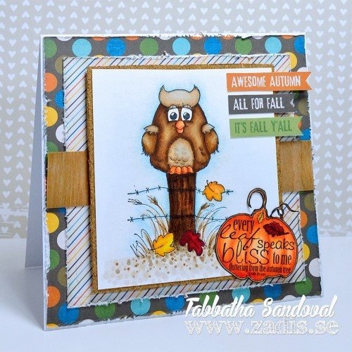 Stempel - Whimsy Stamps - Autumn Owl - sowa
