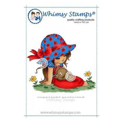 Stempel - Whimsy Stamps - Skippydee and Indiana EB1045 dziewczynka z pieskiem