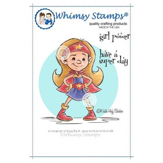 Stempel - Whimsy Stamps - Super Girl - superbohaterka