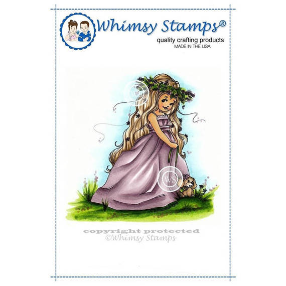 Stempel - Whimsy Stamps - Wedding Joy - dziewczynka z pieskiem