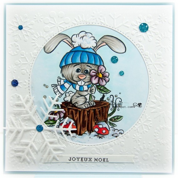 Stempel - Whimsy Stamps - Winter Bunny - zimowy króliczek