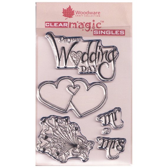 Stempel - Woodware - Mr and Mrs Hearts - ślub wesele serca