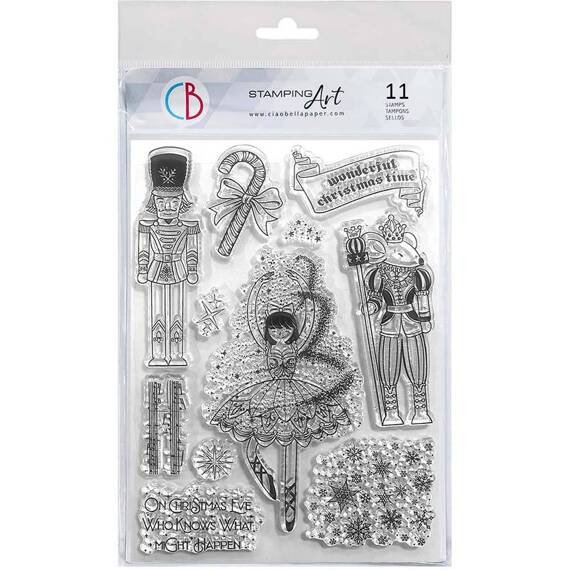 Stempel akrylowy 15x21 - Ciao Bella - Nutcracker tale dziadek do orzechów mysz baletnica