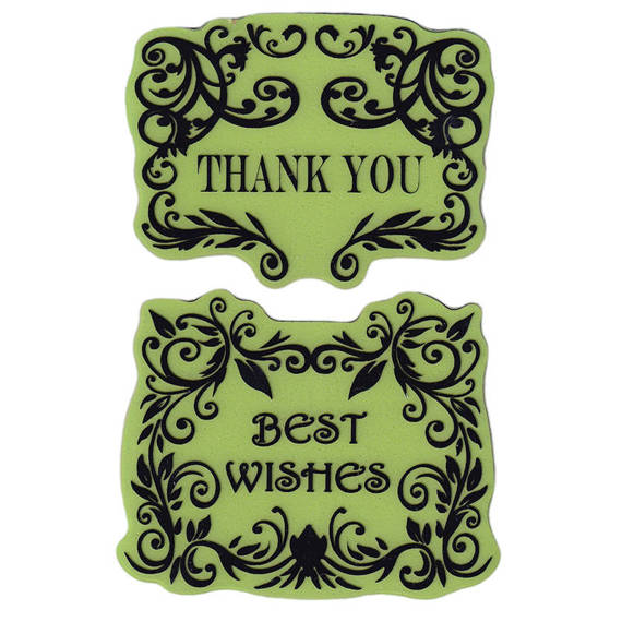 Stempel gumowy - Inkadinkado - Framed Expressions 60-60018 Best wishes, Thank You