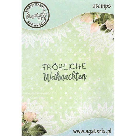 Stempel polimerowy - Frochliche Weichnachten - Agateria