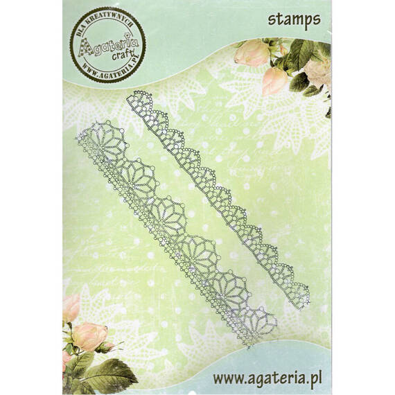 Stempel polimerowy - Koronki 3 - 2szt - Agateria