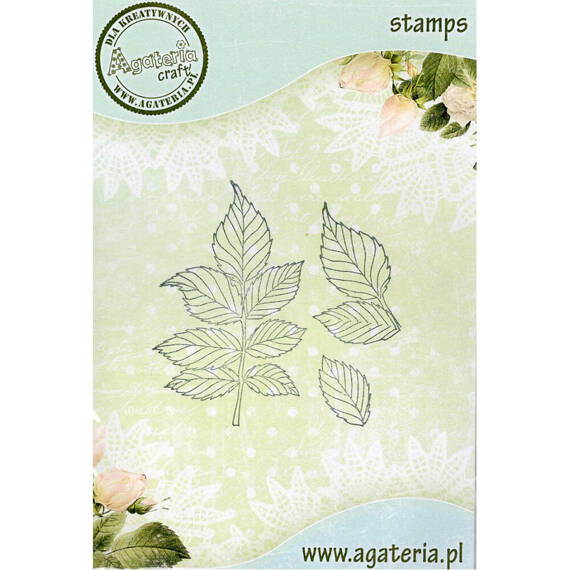 Stempel polimerowy - Liście zestaw 3 - Agateria