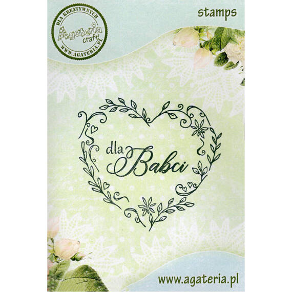 Stempel polimerowy - Serce dla Babci - Agateria