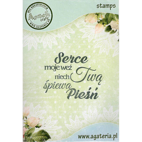 Stempel polimerowy - Serce moje weź - Agateria