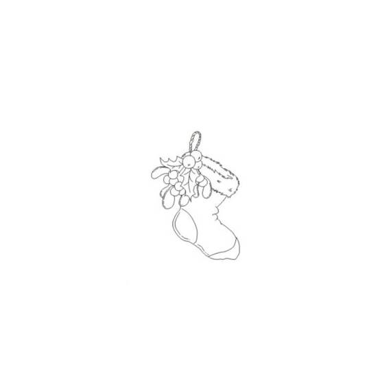 Stempel polimerowy - Skarpeta z jemiołą - Agateria