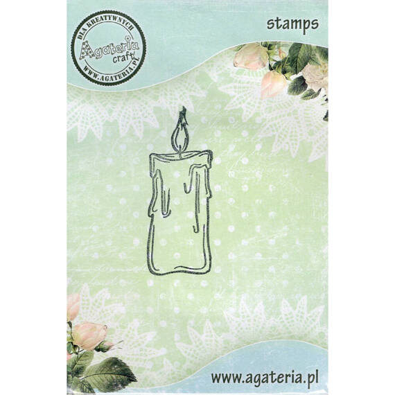 Stempel polimerowy - Świeczka - Agateria