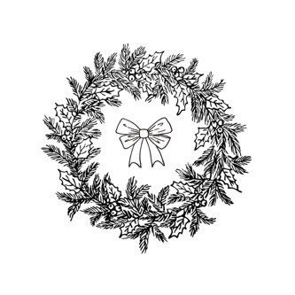 Stempel polimerowy - Wieniec bożonarodzeniowy - Agateria
