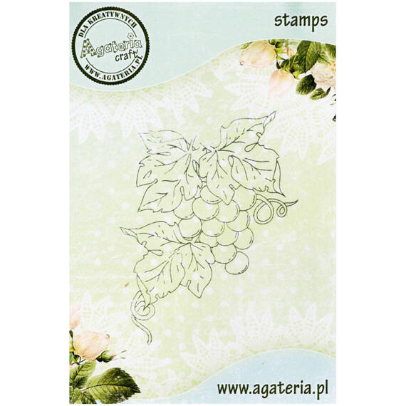 Stempel polimerowy - Winogrona dekor - Agateria