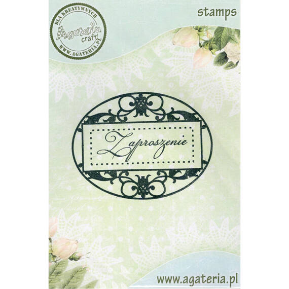 Stempel polimerowy - Zaproszenie oval - Agateria