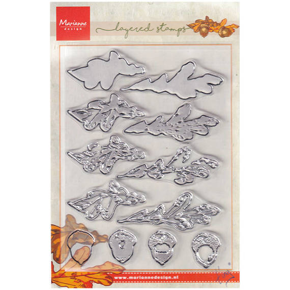 Stempel warstwowy - Marianne Design - Tiny's Autumn - jesienny liść żołądź