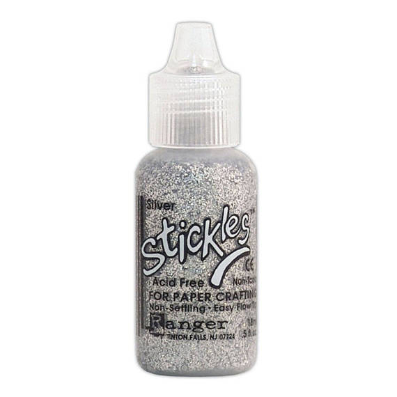 Stickles - Klej z brokatem - Silver 18 ml 