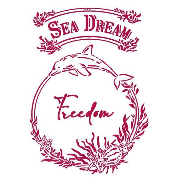 Szablon 21x29,7  - Stamperia - Sea Dreams freedom
