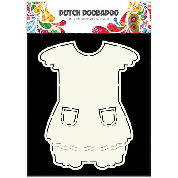 Szablon do odrysowania i wycinania Dutch Doobadoo  -  Sukienka i spodenki