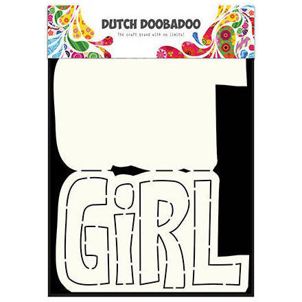 Szablon do odrysowania i wycinania Dutch Doobadoo - ozdobna baza do kartki Girl