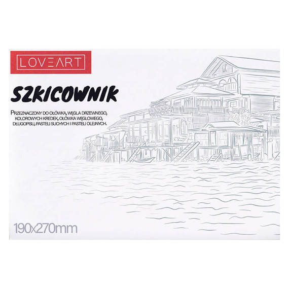 Szkicownik 190x270mm  LoveArt - Blok 160g , 20 arkuszy