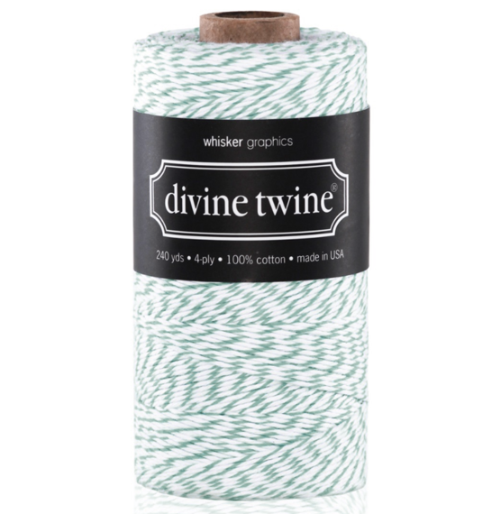 Sznurek Teal Divine Twine - 1m - Whisker Graphics - biało-morski