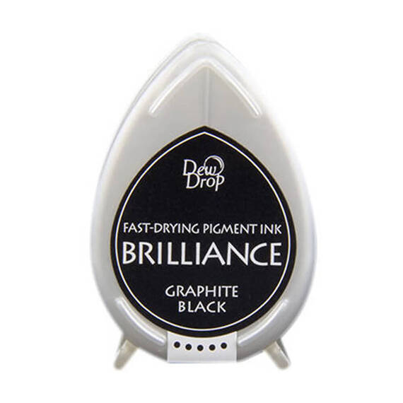 Szybkoschnący tusz pigmentowy Tsukineko Brilliance drop - Graphite Black - BD-082, 373082