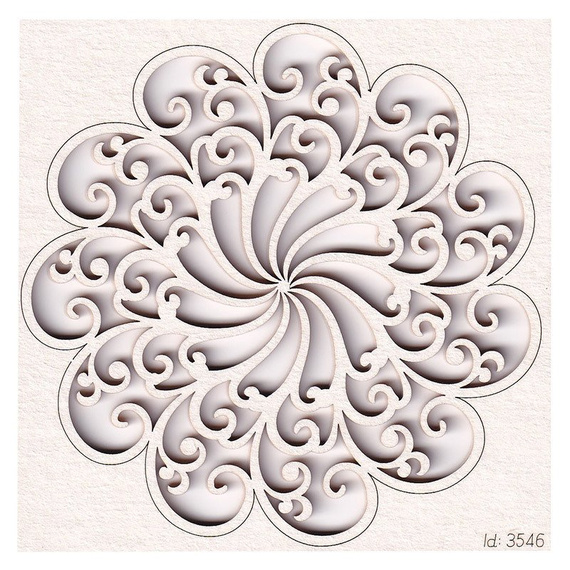 Tekturka Doily Lace - 2 Big rosettes - 2 duże rozetki - Scrapiniec