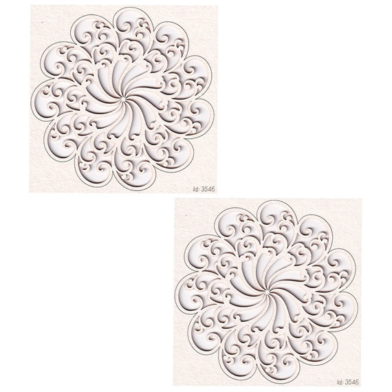 Tekturka Doily Lace - 2 Big rosettes - 2 duże rozetki - Scrapiniec