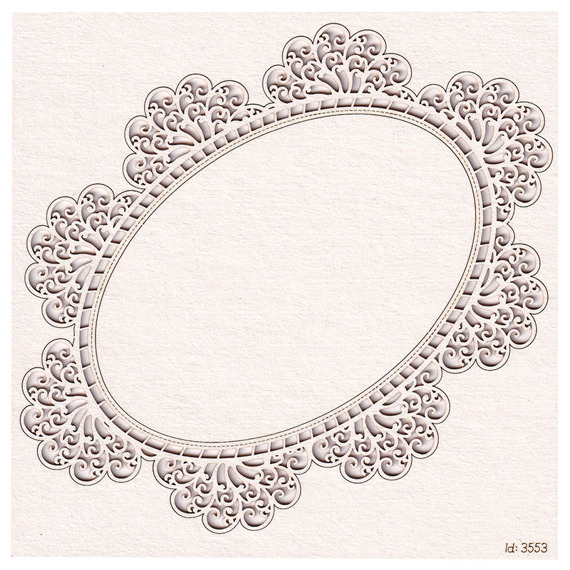 Tekturka Doily Lace - Oval doily - Owalna serwetka - Scrapiniec