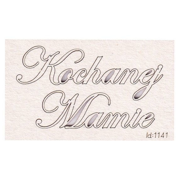 Tekturka - Kochanej Mamie - napis 12x2,5 cm - Scrapiniec