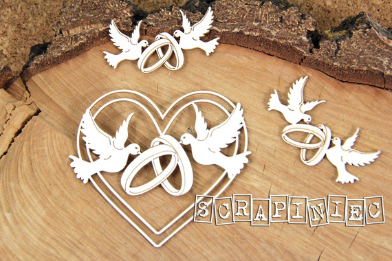 Tekturka - Love in 3D - Heart decors - dekory z sercami - Scrapiniec