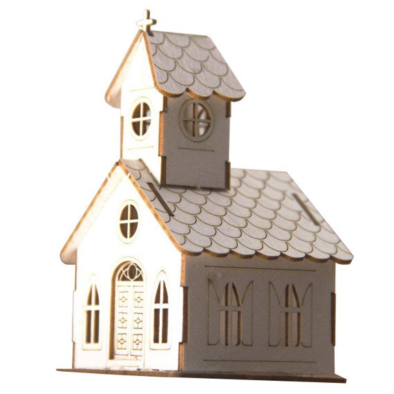 Tekturka - Mini church - mini kościół 8,3cm - Scrapiniec