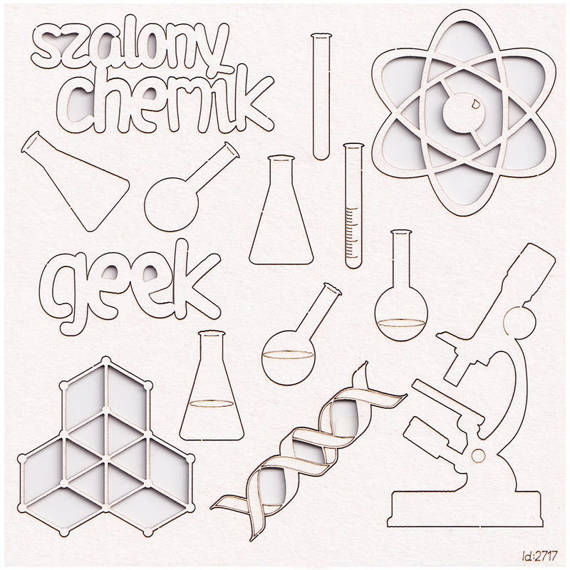 Tekturka - Szalony chemik zestaw - Scrapiniec