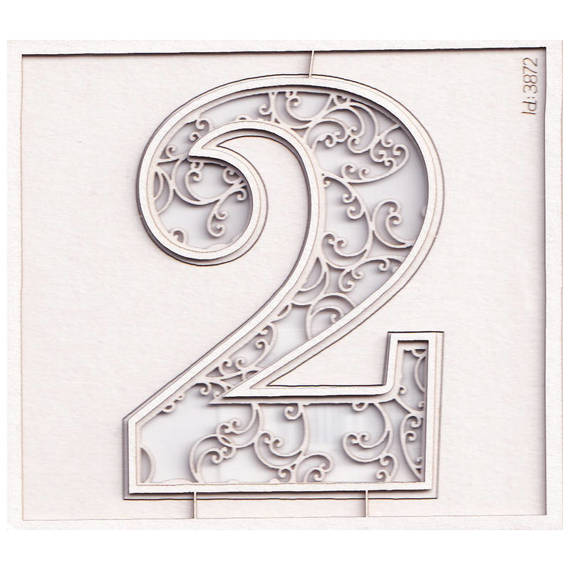 Tekturka monogram 2 - Monograce -7cm  - Scrapiniec