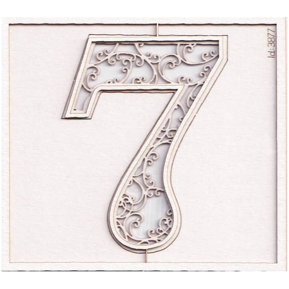 Tekturka monogram 7 - Monograce - 7cm - Scrapiniec