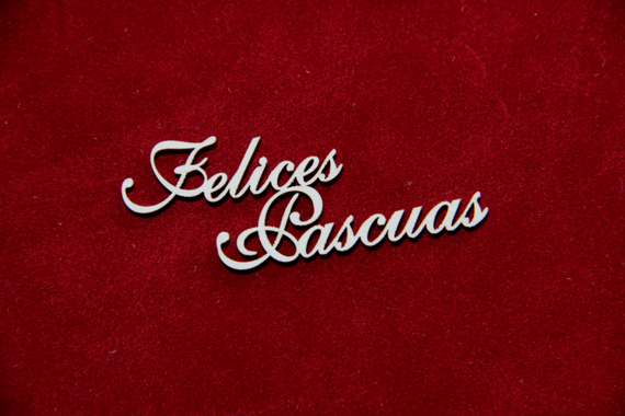 Tekturka napis Felices pascuas (Wesołych Świąt Wielkanocnych) - Scrapiniec