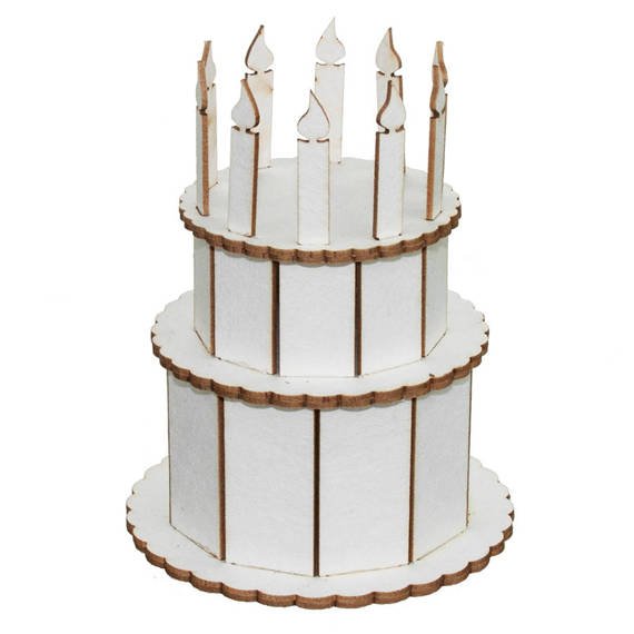 Urodzinowy tort 3D ze świeczkami - WYC