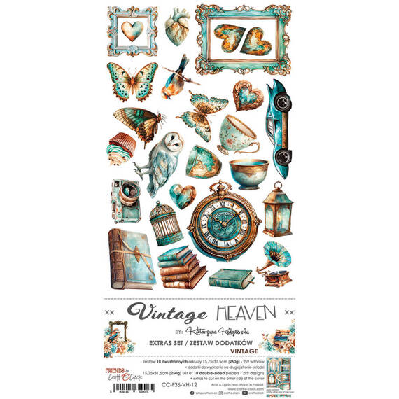 Vintage Heaven - Craft o'clock - zestaw dodatków do scrapbookingu - Vintage