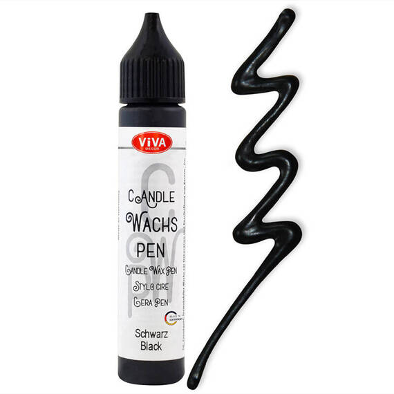 Wachs Pen - Viva Decor - czarny wosk w pisaku do świec