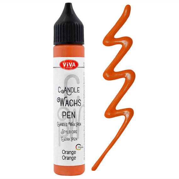 Wachs Pen - Viva Decor - pomarańczowy wosk w pisaku do świec