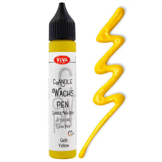 Wachs Pen - Viva Decor - żółty wosk w pisaku do świec