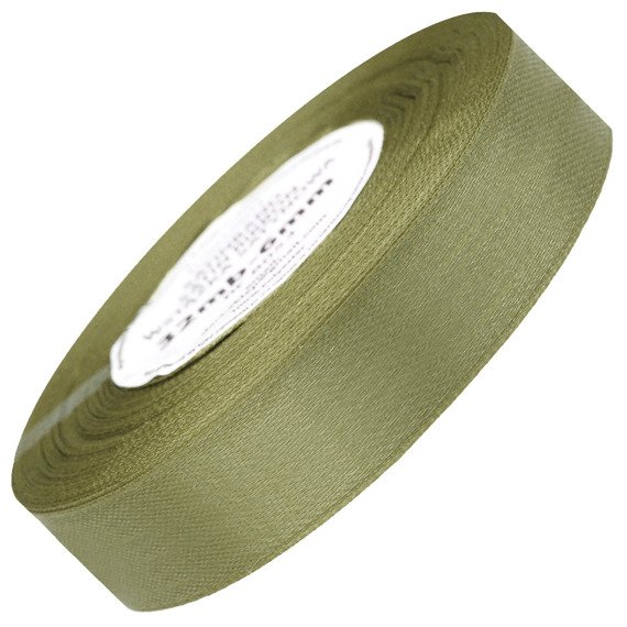 Wstążka satynowa khaki 25mm - 32mb