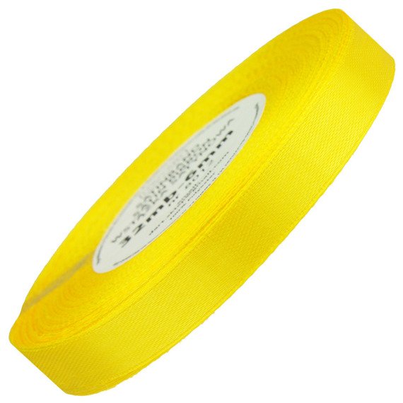Wstążka satynowa żółta słoneczna 12mm - 32mb